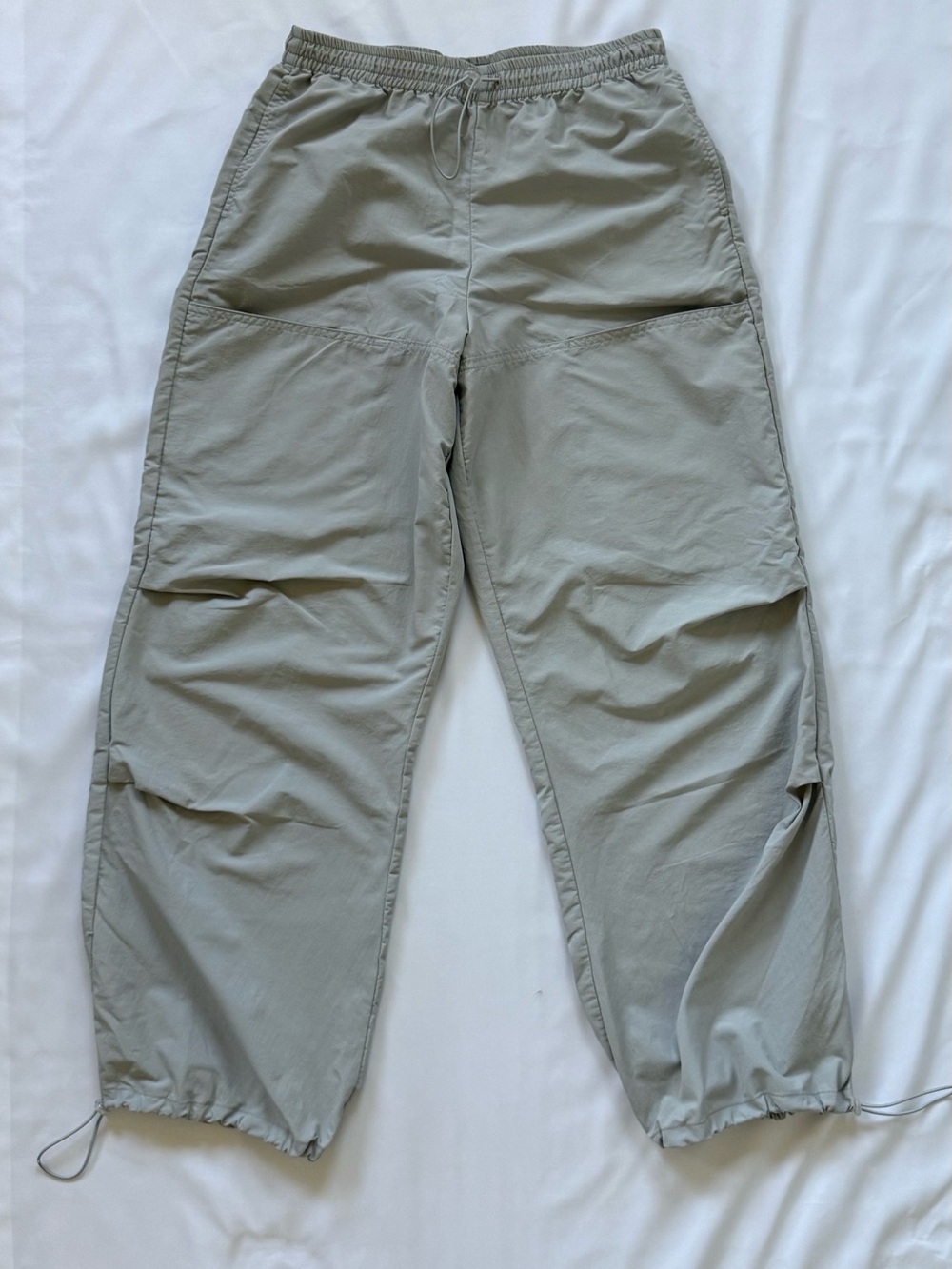 Zara Light Sage Elastic Waist Casual Pants